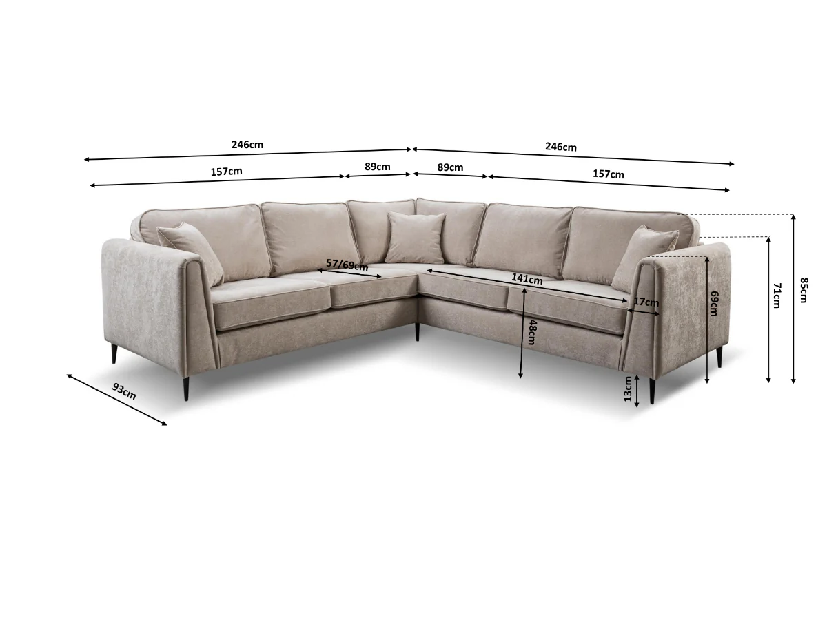 Ascot Corner Sofa Boston Fabric - Image 7