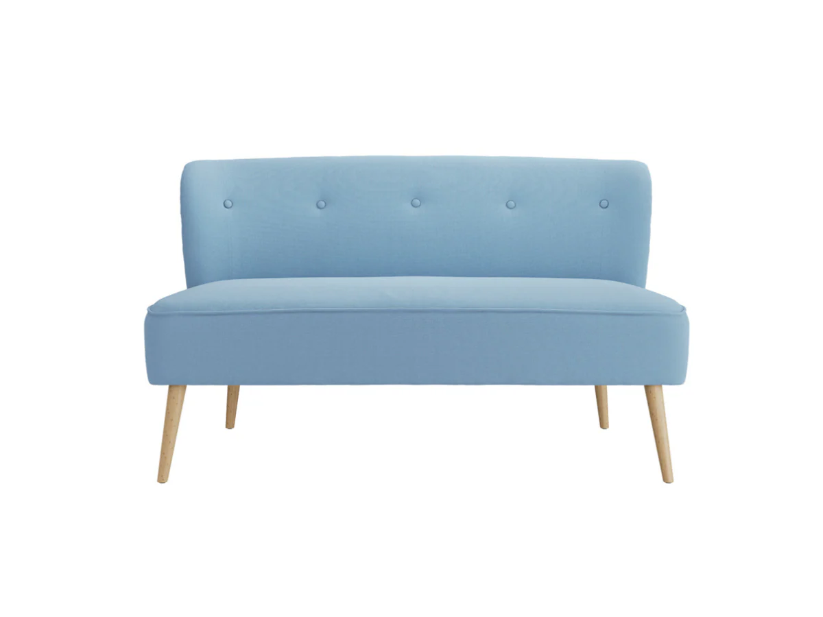 Beau Cornflower 2 Seater Sofa Blue Fabric - Image 3
