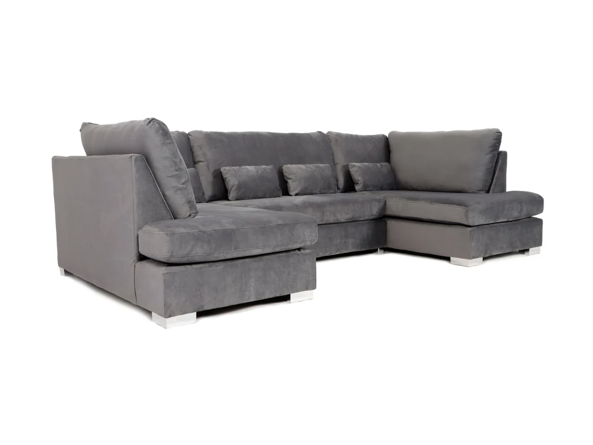 Belgravia U Shaped Sofa Plush Velvet - Image 3