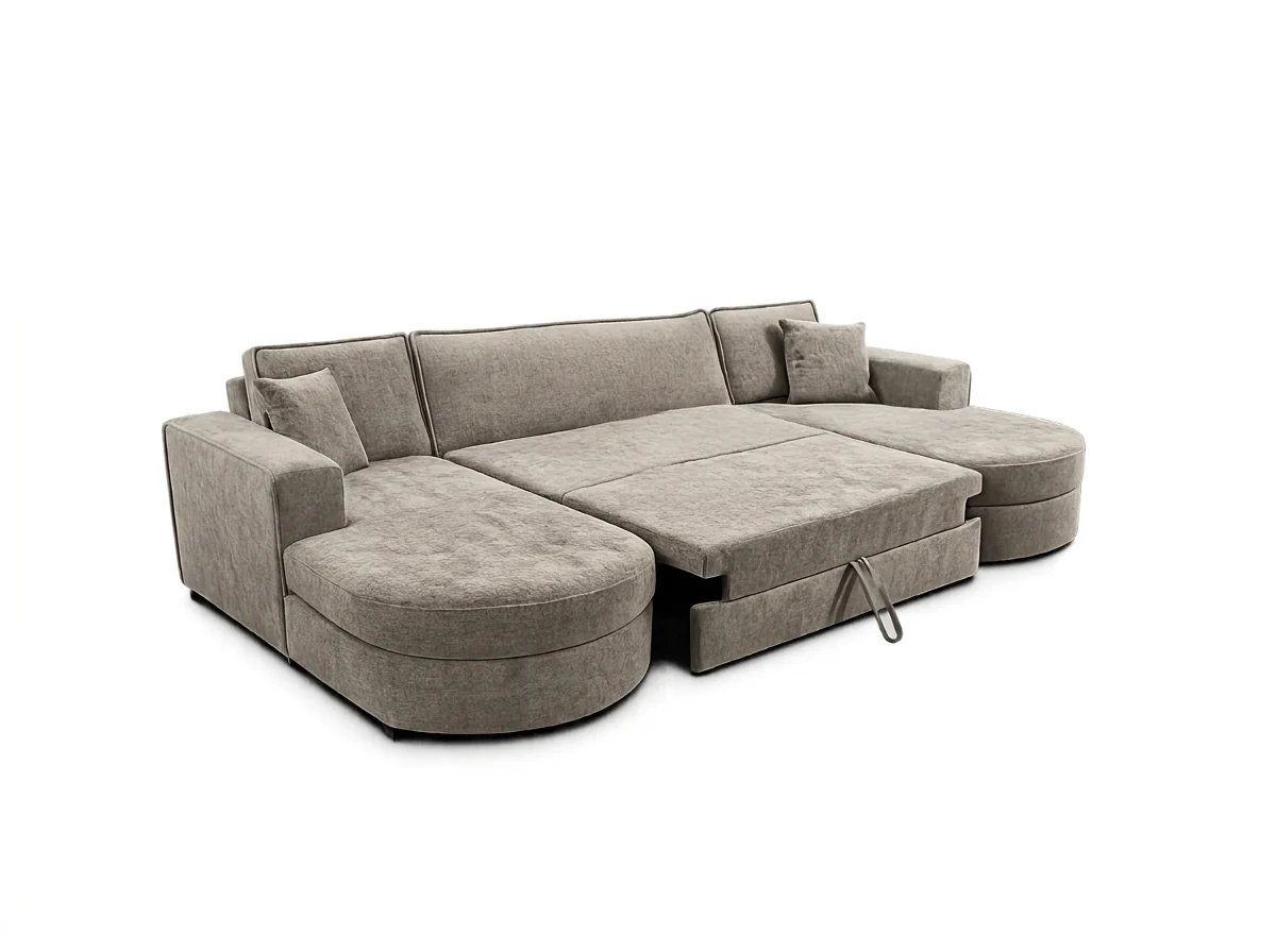 Belrosa Enzo U Shaped Sofa Bed with Storage - Image 2