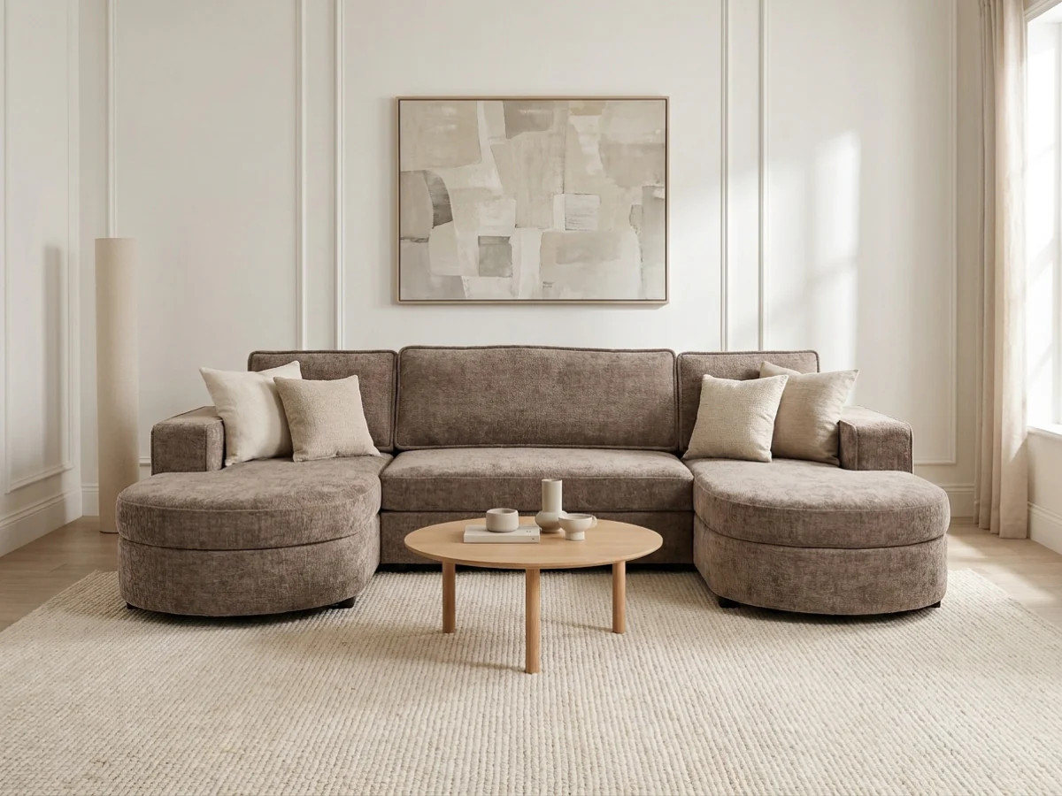 Belrosa Espresso U Shaped Sofa Bed with Storage - Image 6