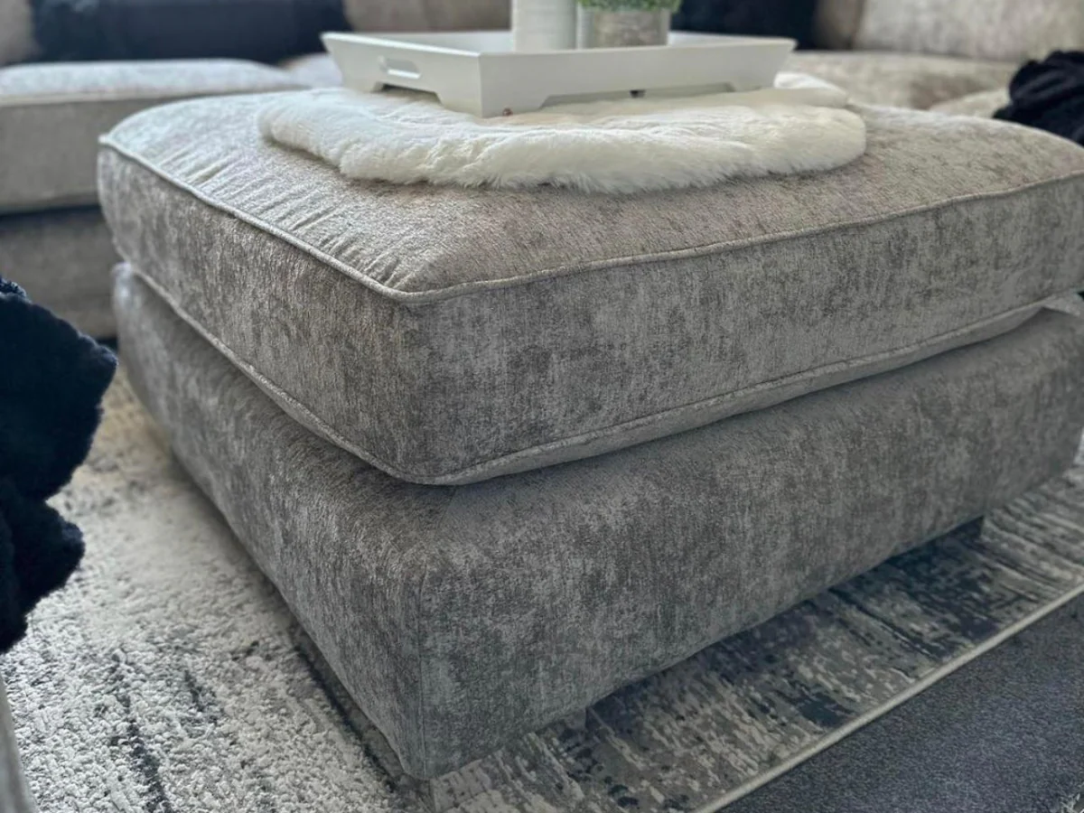 Bishop Footstool Truffle and Platinum Grey - Image 3