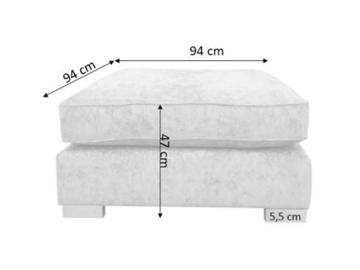 Bishop Footstool Truffle and Platinum Grey - Image 4