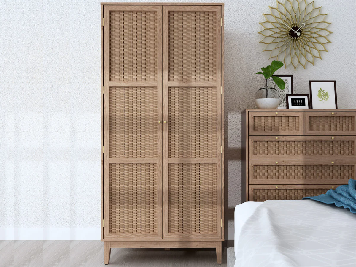Bordeaux 2 Door Wardrobe with Shelf - Image 2