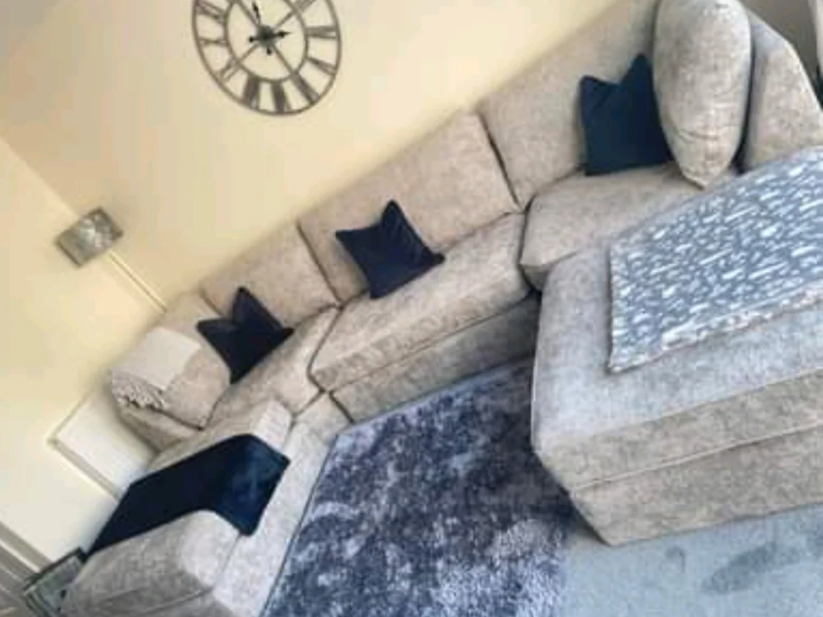 Brixton U Shape Corner Sofa Truffle Chenille - Image 3