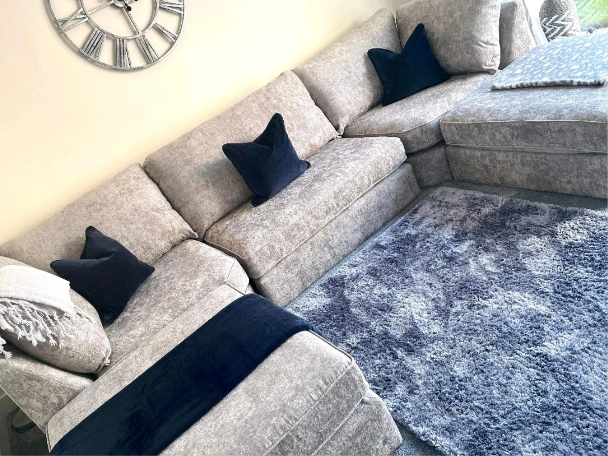 Brixton U Shape Corner Sofa Truffle Chenille - Image 4
