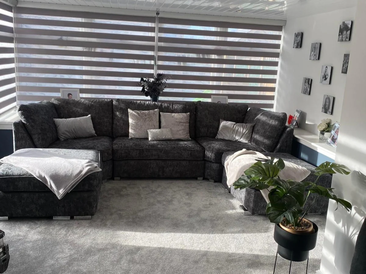 Brixton U Shaped Sofa Charcoal Grey - Image 5