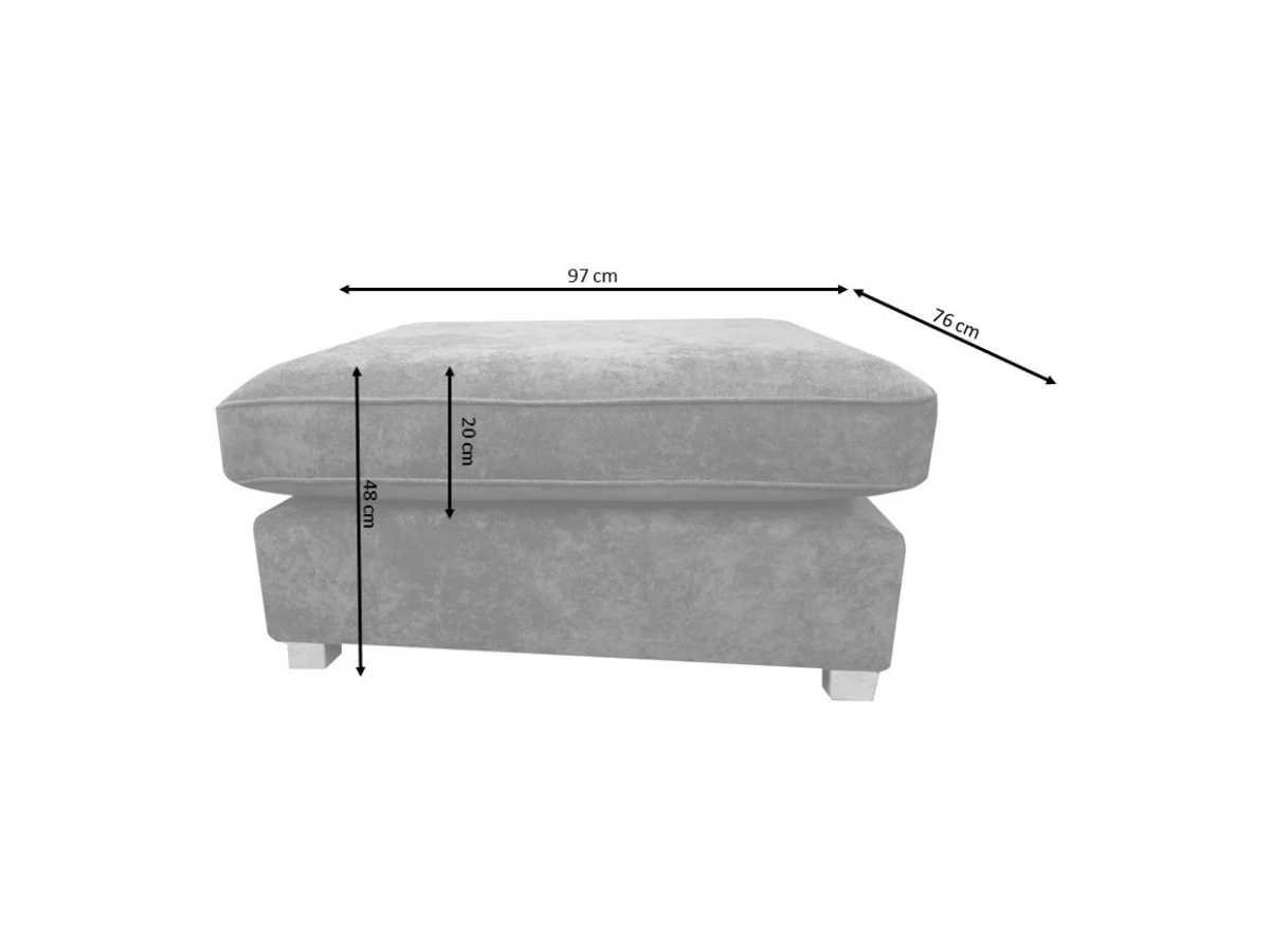 Carnaby Small U Shaped Sofa with Footstool - Image 12