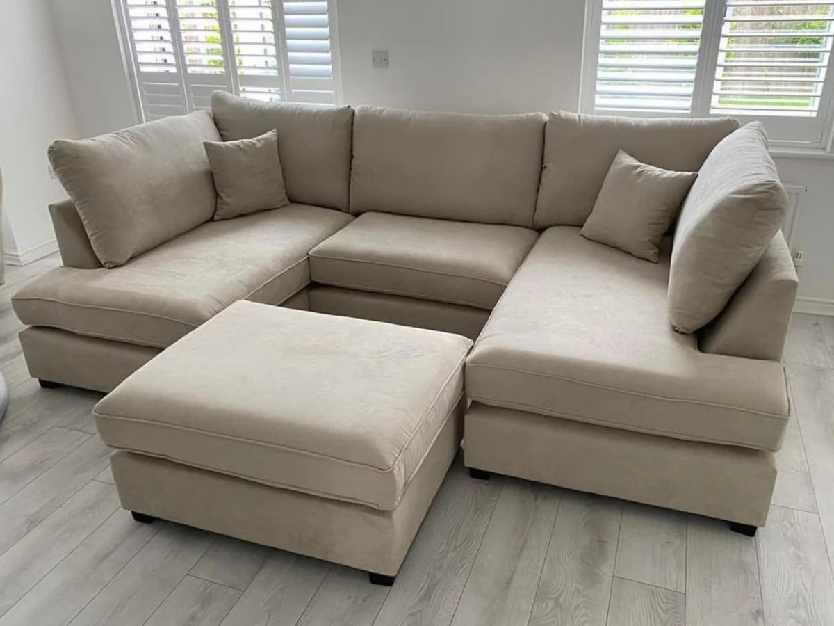 Carnaby Small U Shaped Sofa with Footstool - Image 8