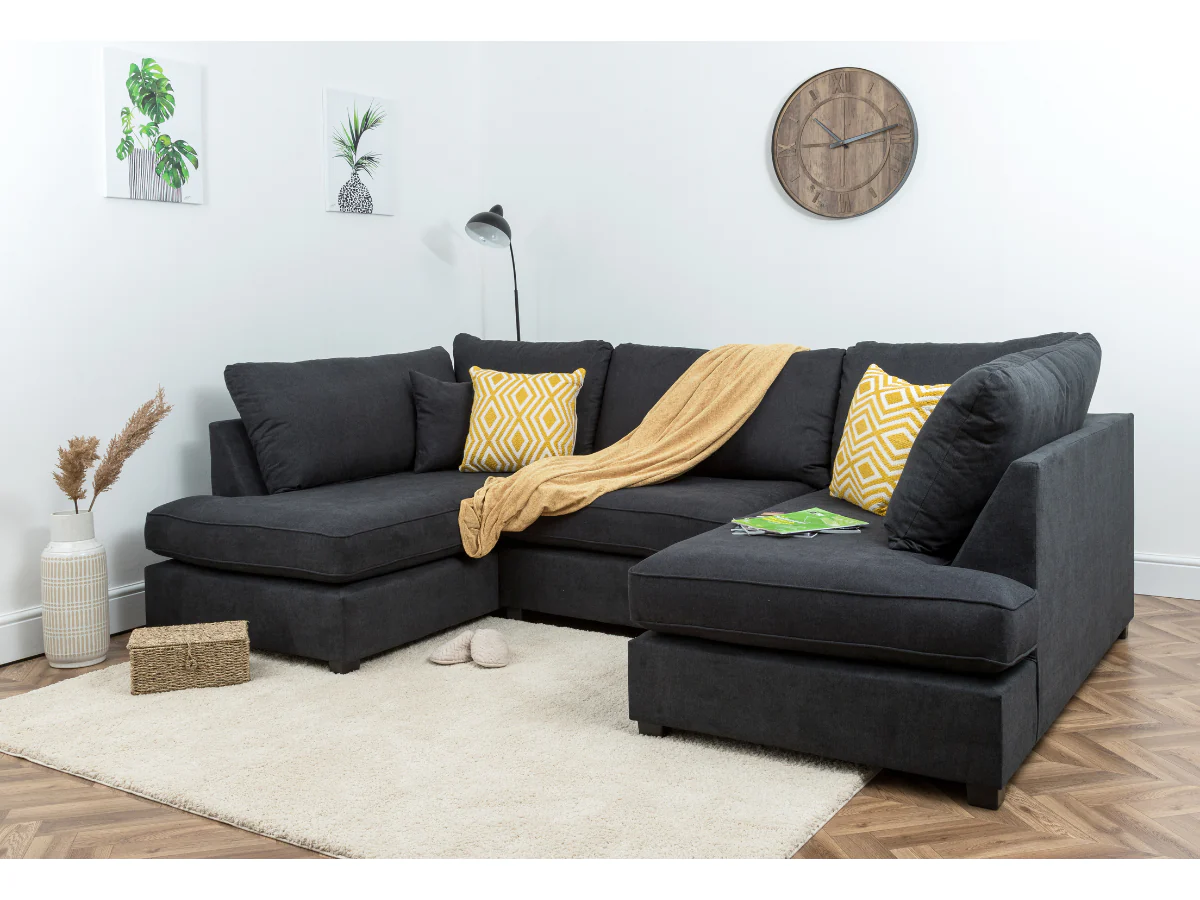 Carnaby Small U Shaped Sofa with Footstool - Image 9