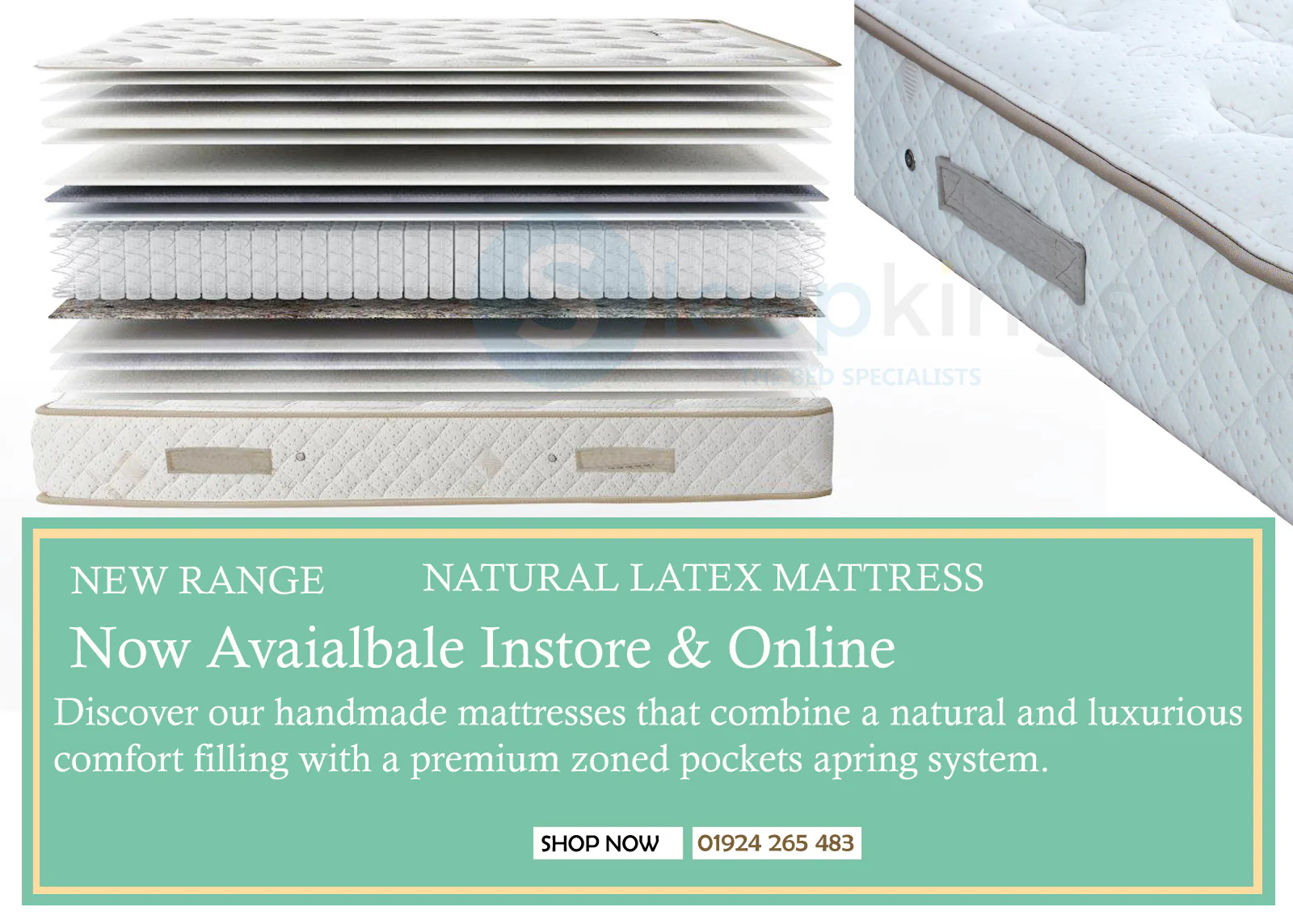Cashmere Latex Mattress Pocket Spring - Image 4