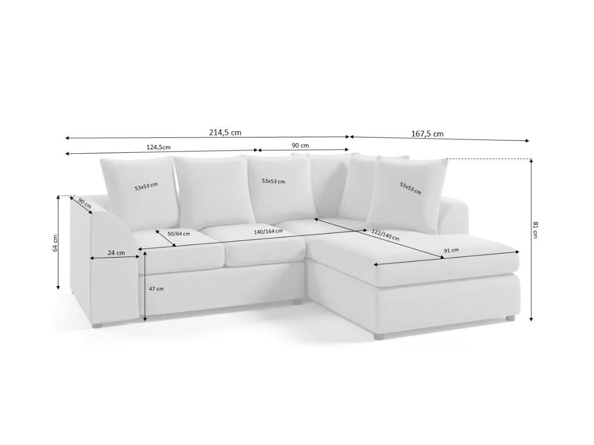 Chelsea Cream Left Corner Sofa - Image 7