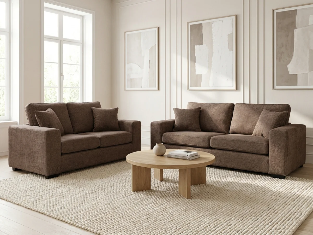 Chestnut Coco 3+2 Sofa Set Enzo Fabric - Image 2