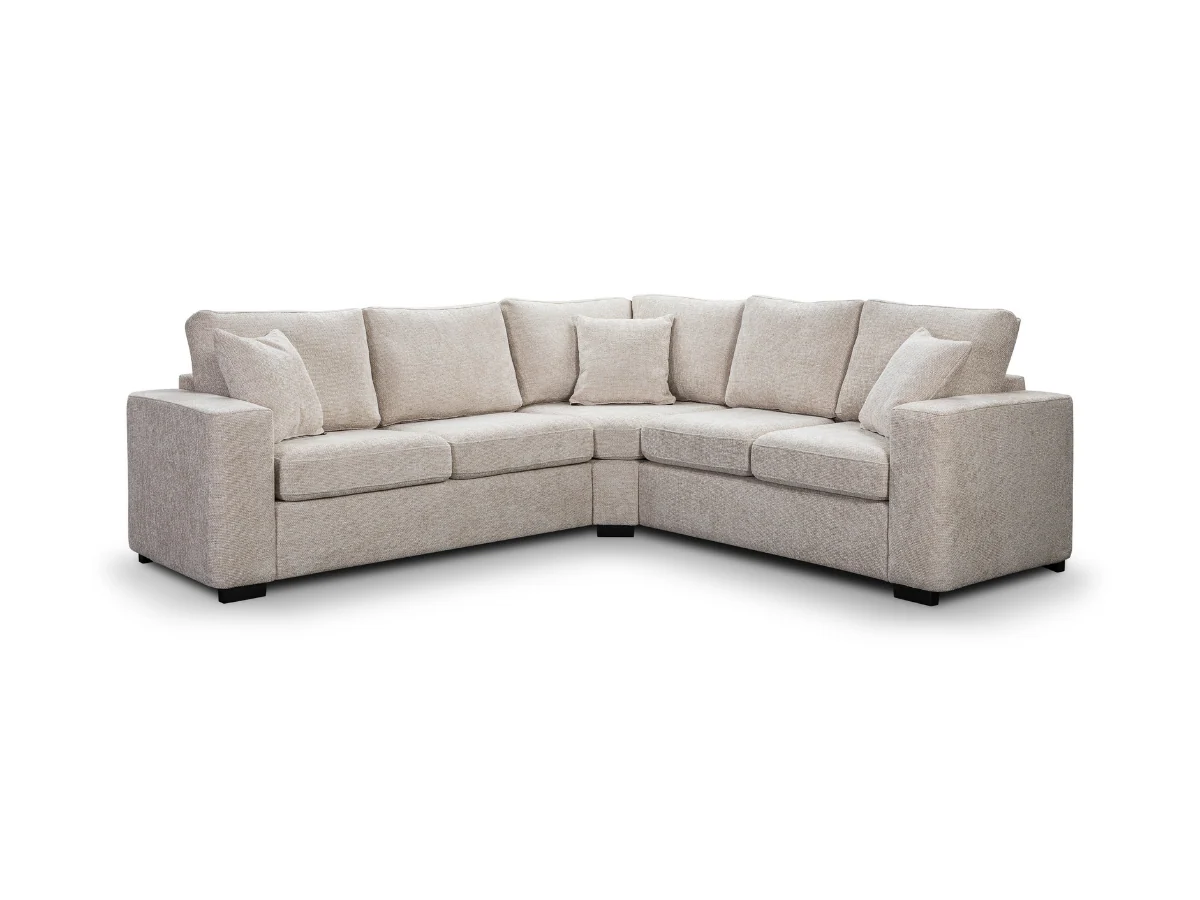 Chestnut Corner Sofa Bed Cream Fabric