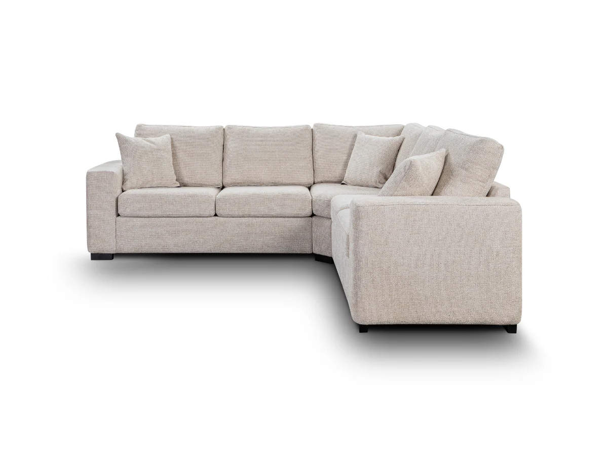 Chestnut Corner Sofa Cream Enzo Fabric - Image 2