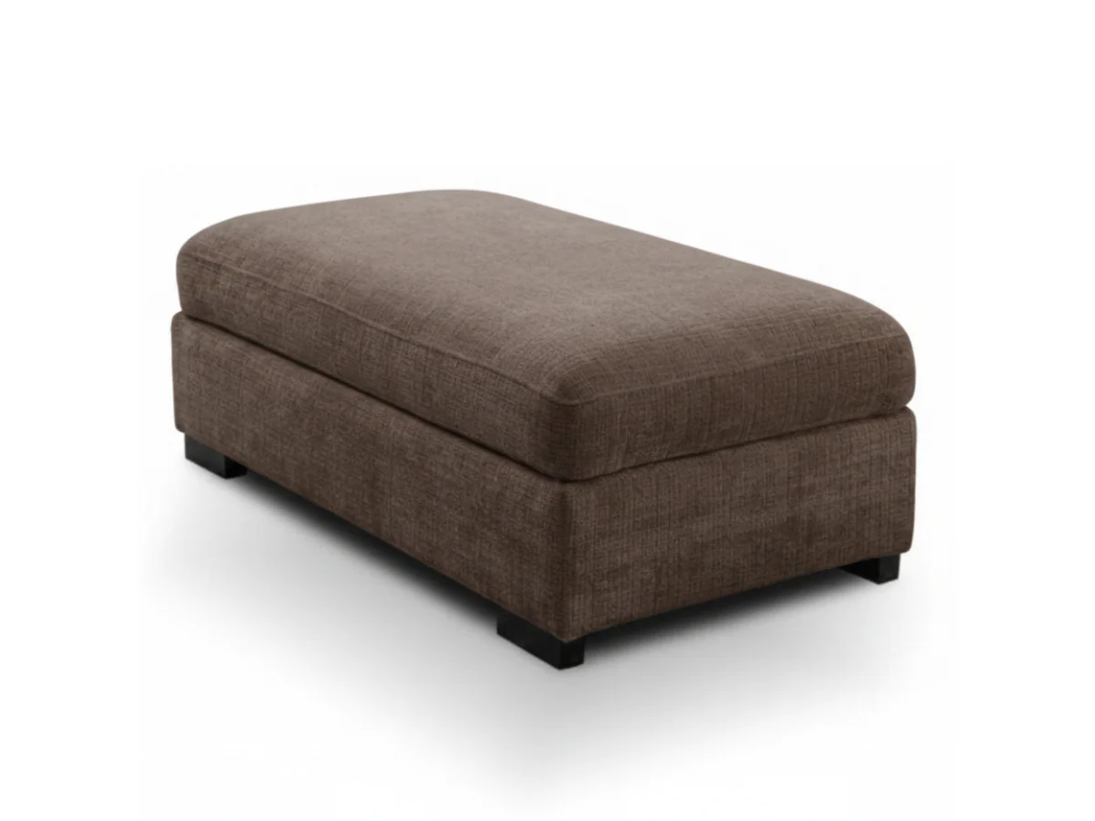 Chestnut Storage Footstool Enzo Fabric - Image 2