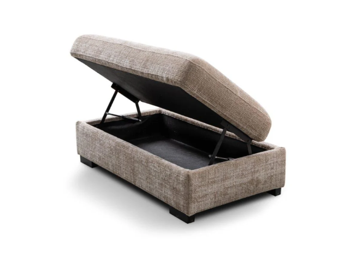 Chestnut Storage Footstool Enzo Fabric - Image 5