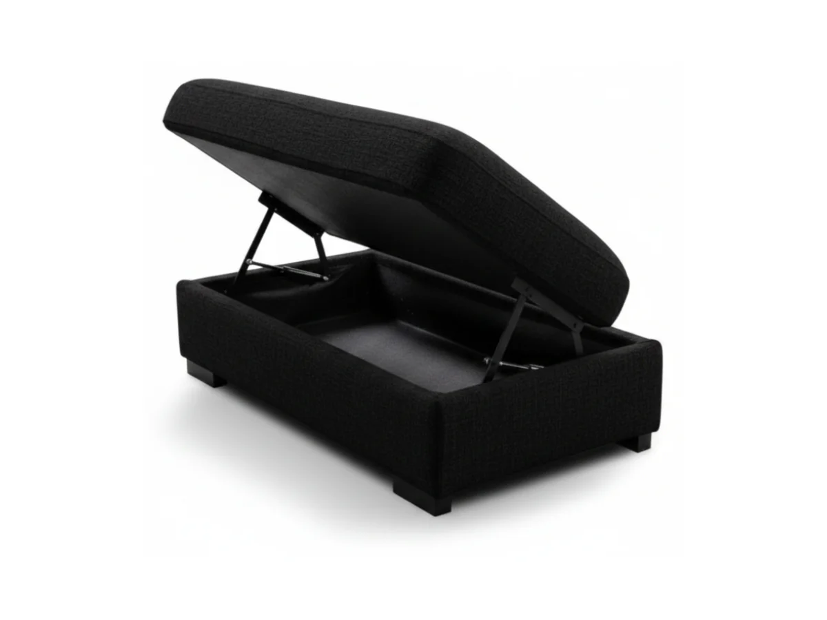 Chestnut Storage Footstool Enzo Fabric - Image 7