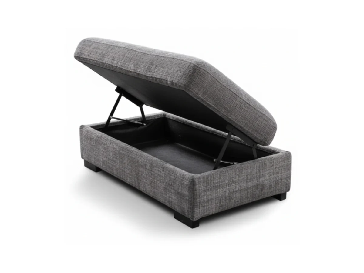 Chestnut Storage Footstool Enzo Fabric - Image 8