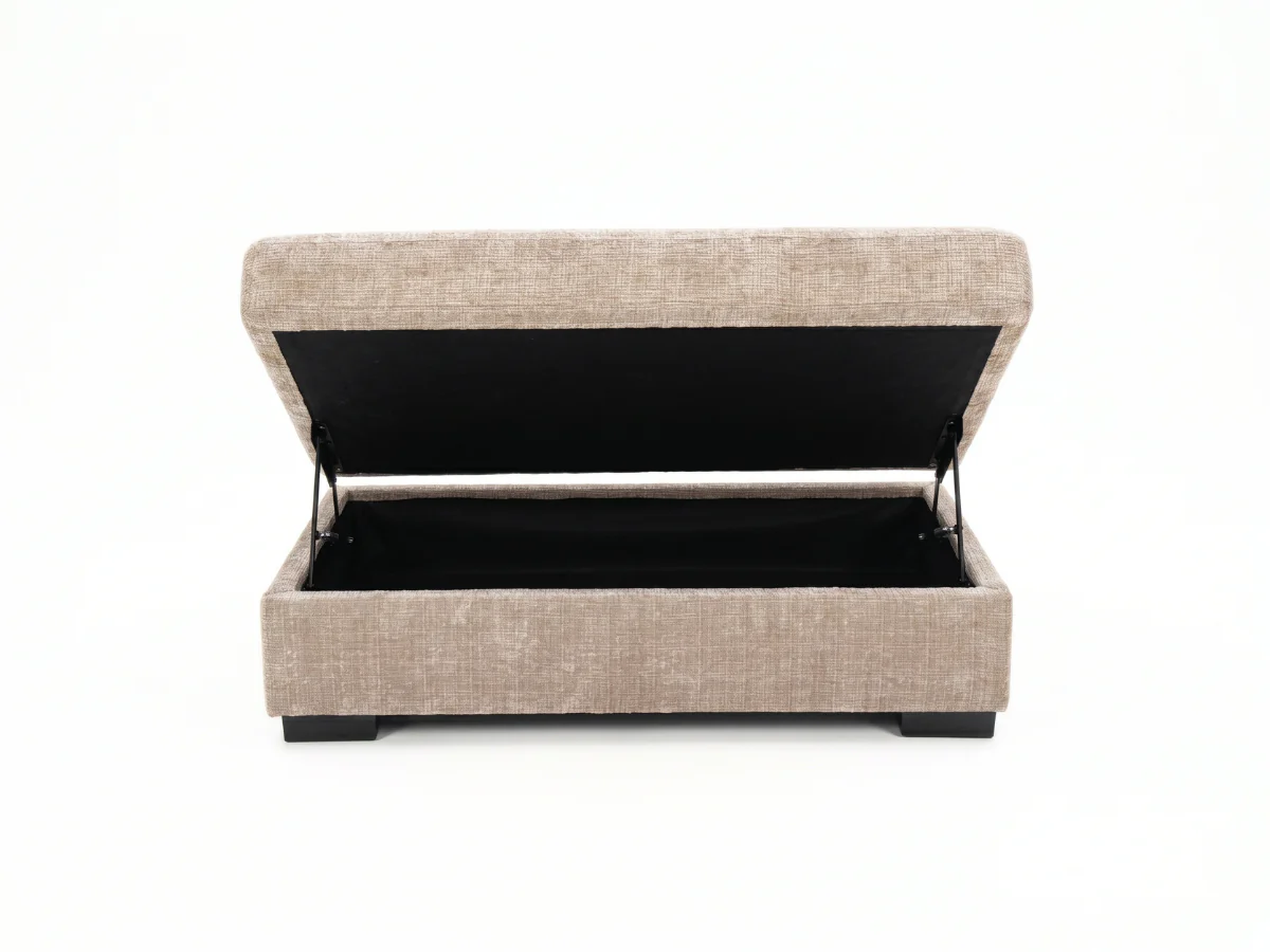 Chestnut U Shaped Sofa with Storage Footstool - Image 11