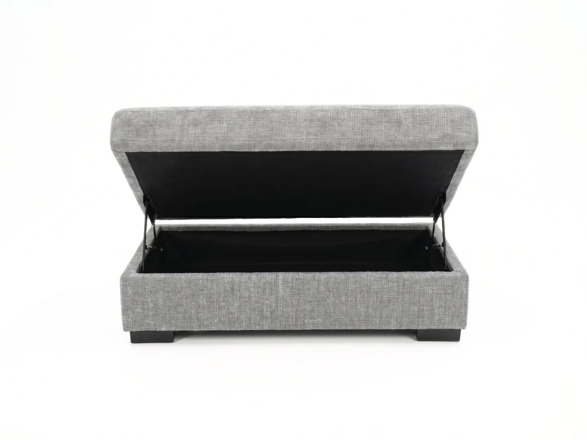 Chestnut U Shaped Sofa with Storage Footstool - Image 13