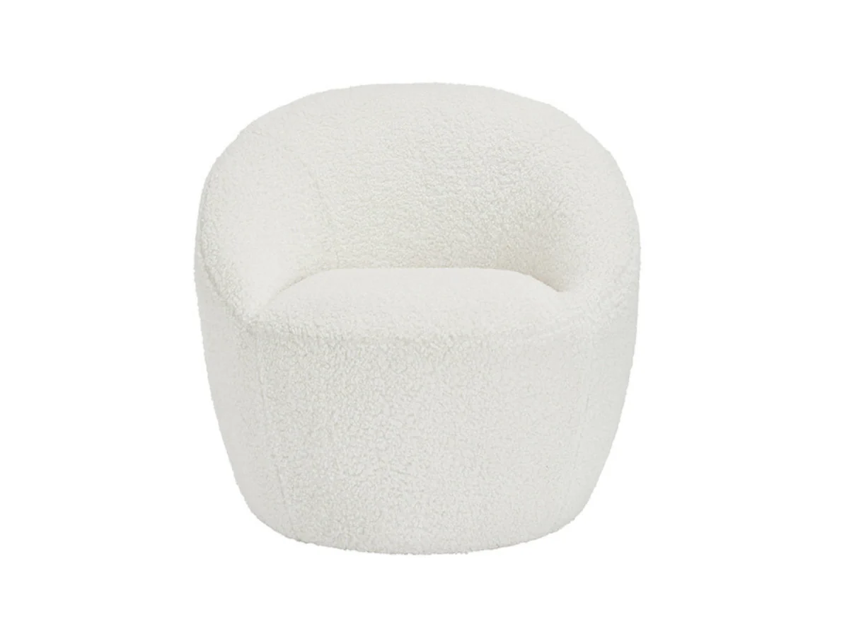 Cocoon Occasional Accent Chair in Ivory Boucle - Image 4