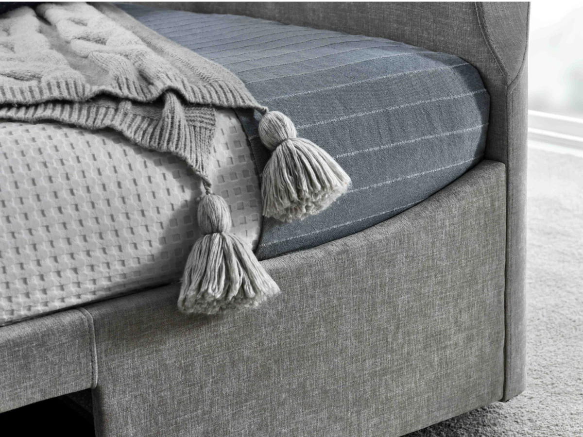 Darras TV Bed Frame with Dolby Atmos System Grey Fabric - Image 6