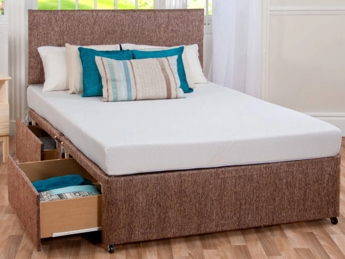 Divan Bed Set with Memory Touch Mattress and Headboard - Image 4