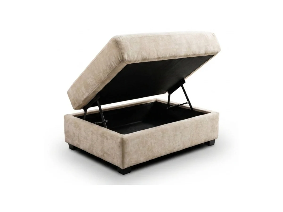 Elise Cream U Shaped Sofa with Storage Footstool Dapple Fabric - Image 6