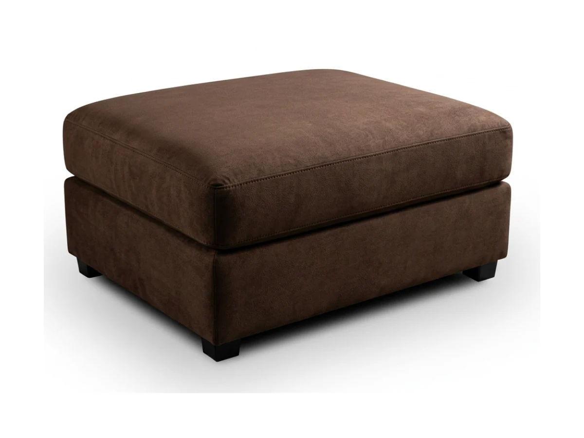 Elise U Shaped Sofa with Storage Footstool Chocolate Fabric - Image 4