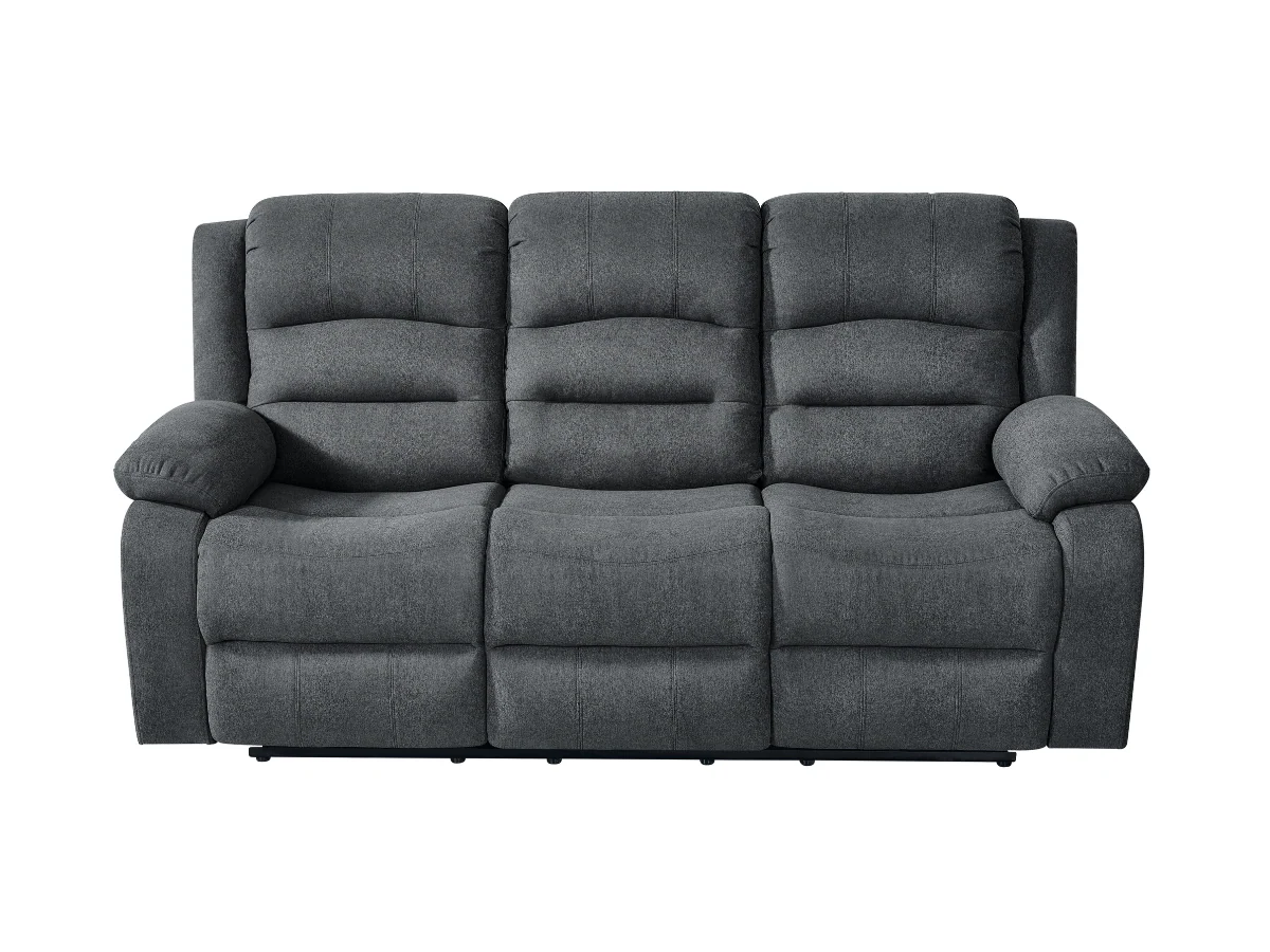 Florence 3 Seater Electric Recliner Sofa Grey Fabric - Image 3