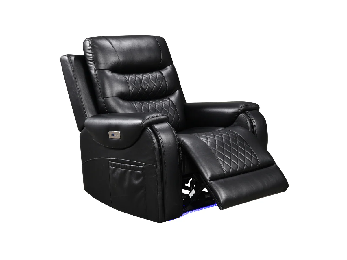 Forbes 3+2+1 Electric Recliner Sofa Set Aire Leather - Image 7