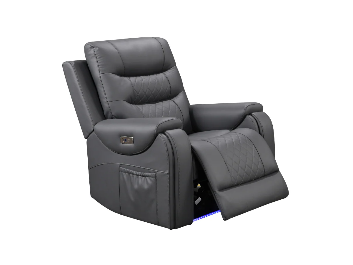Forbes 3+2+1 Electric Recliner Sofa Set Aire Leather - Image 8