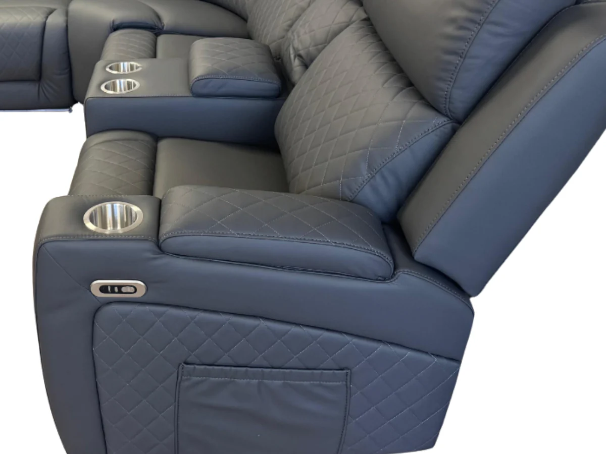 Foster Electric Recliner Corner Sofa Aire Leather - Image 3