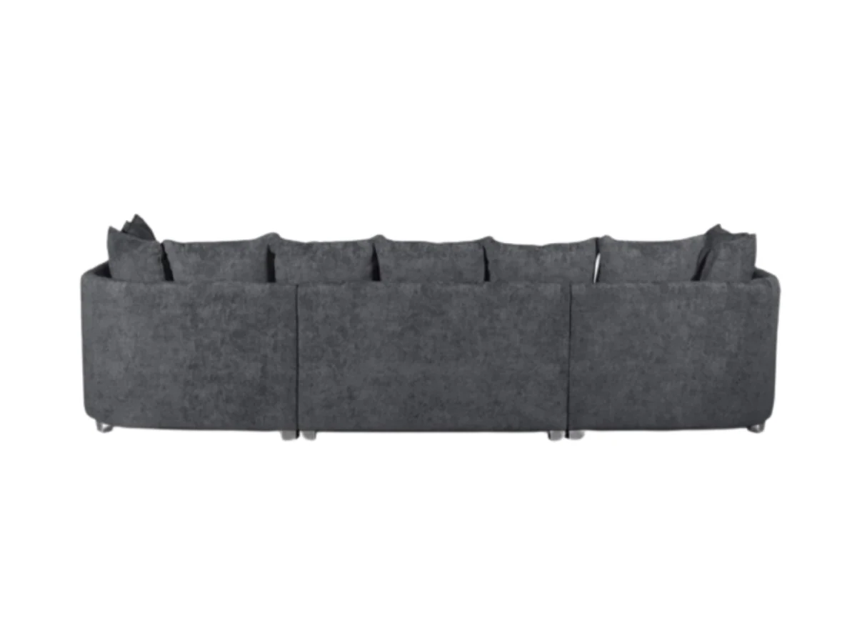 London U Shaped Sofa Soft Chenille - Image 4