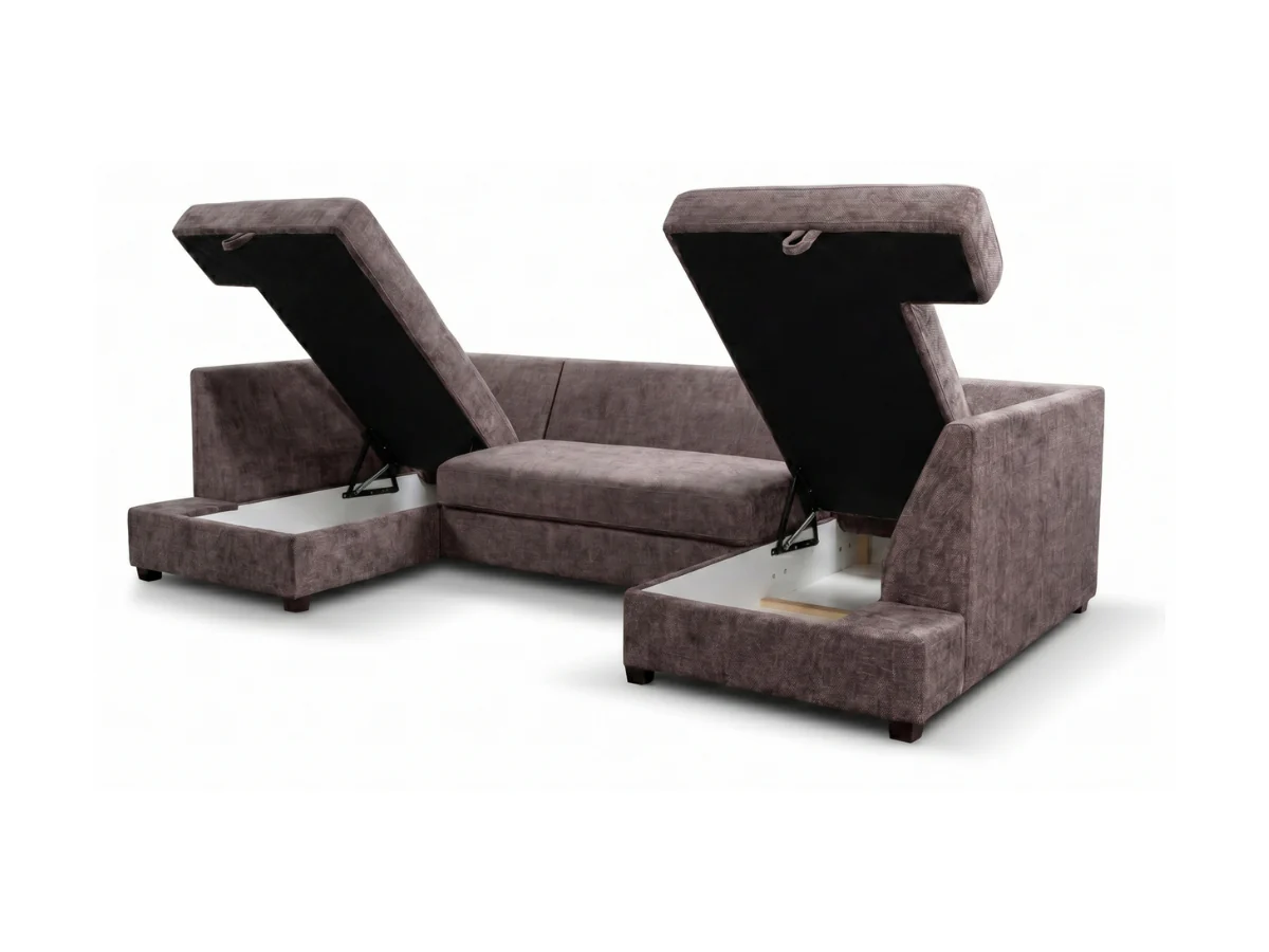 Meridian Enzo Sofa Bed U Shaped with Storage - Image 13