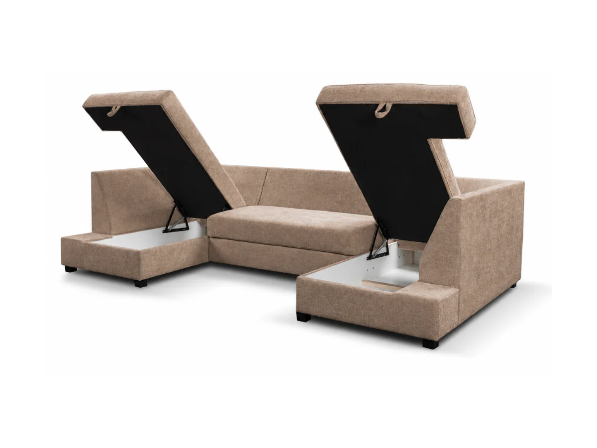 Meridian Enzo Sofa Bed U Shaped with Storage - Image 14