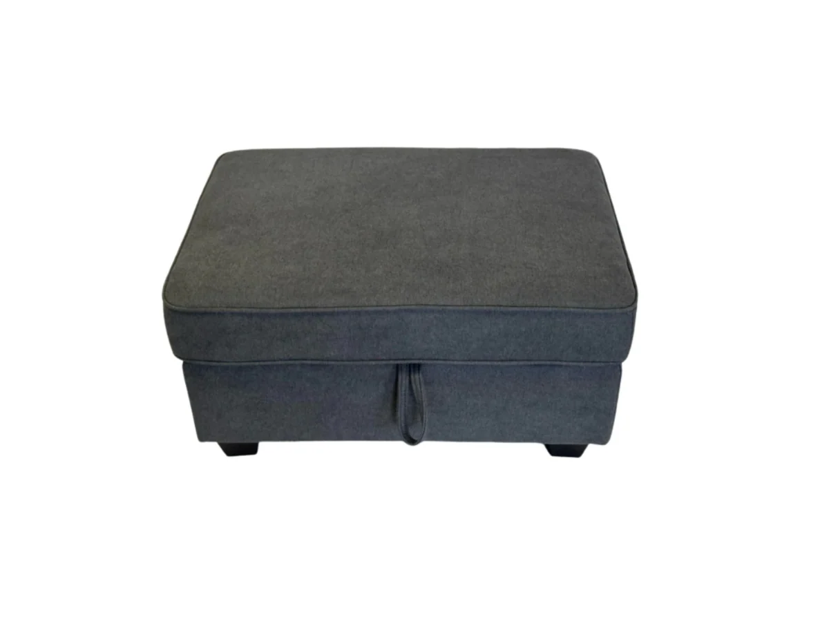 Naples Storage Ottoman Grey Chenille