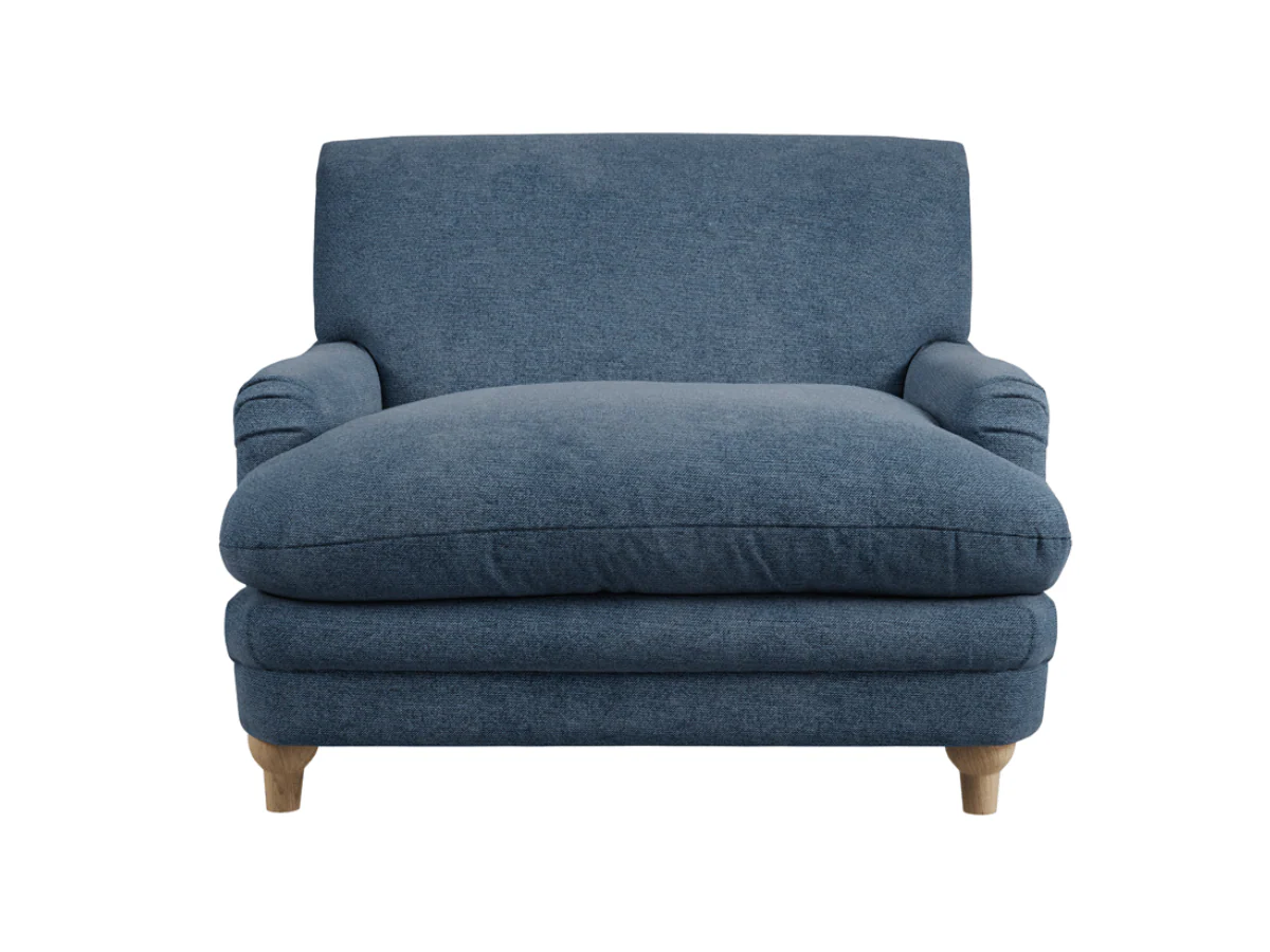 Plumpton Armchair in Denim Blue Chenille - Image 2
