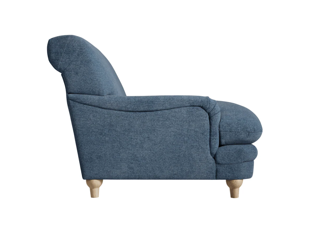 Plumpton Armchair in Denim Blue Chenille - Image 4