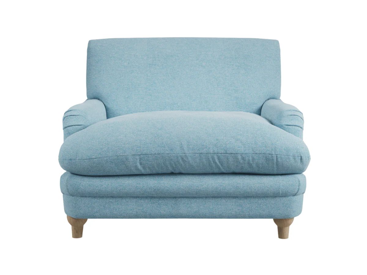 Plumpton Armchair in Duck Egg Blue Chenille - Image 2