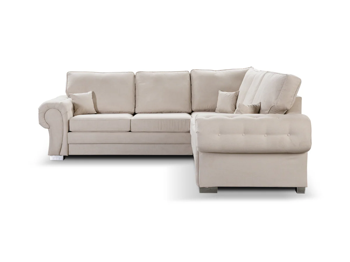 Savile Corner Sofa Bed Cream Kensington Fabric - Image 2
