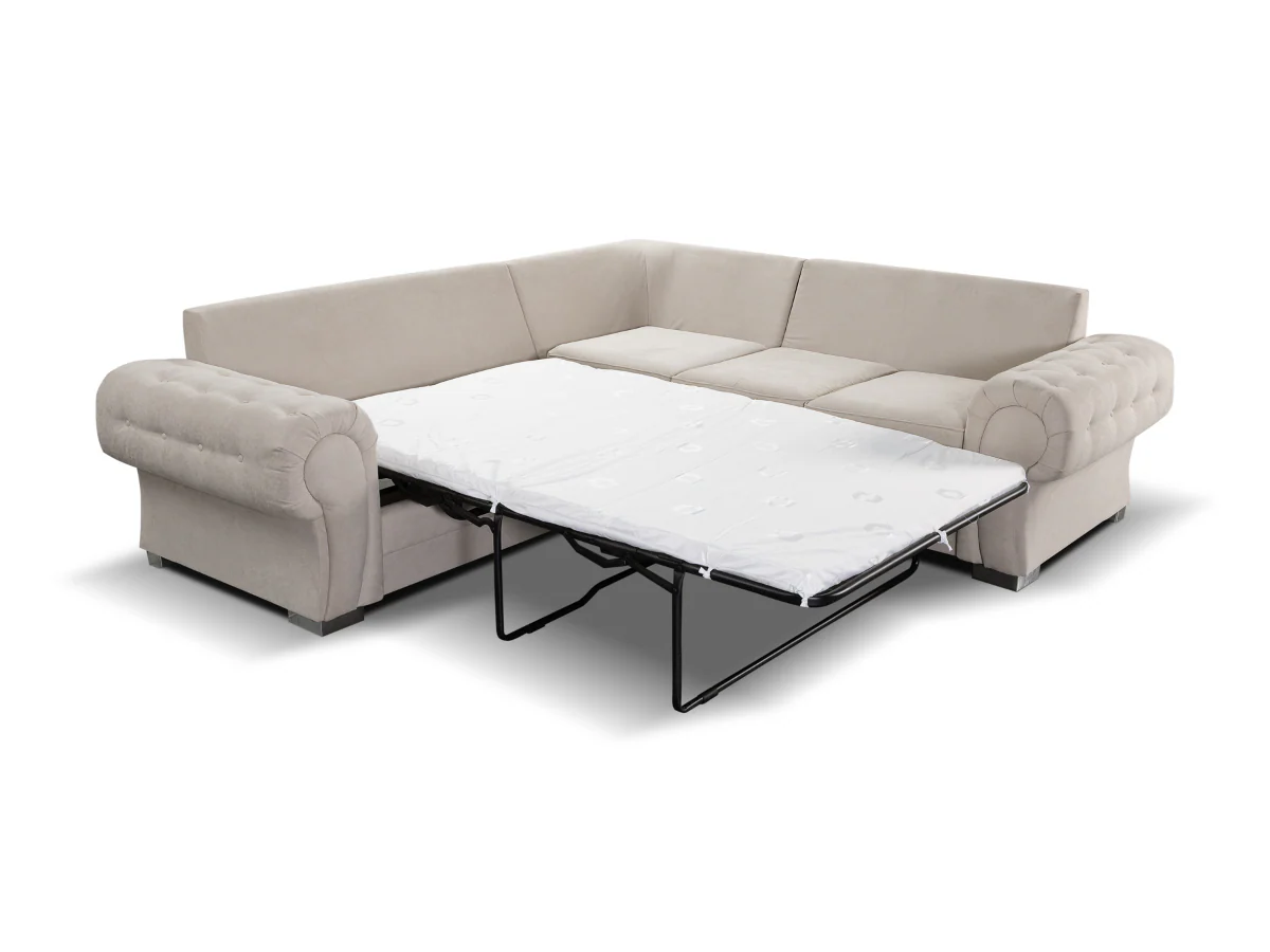 Savile Corner Sofa Bed Cream Kensington Fabric - Image 3