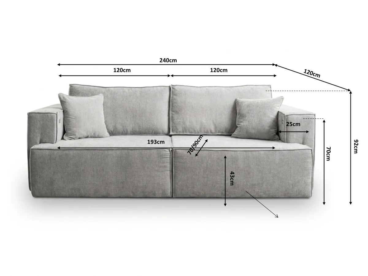Serena Electric Sofa Bed Boston Fabric - Image 13