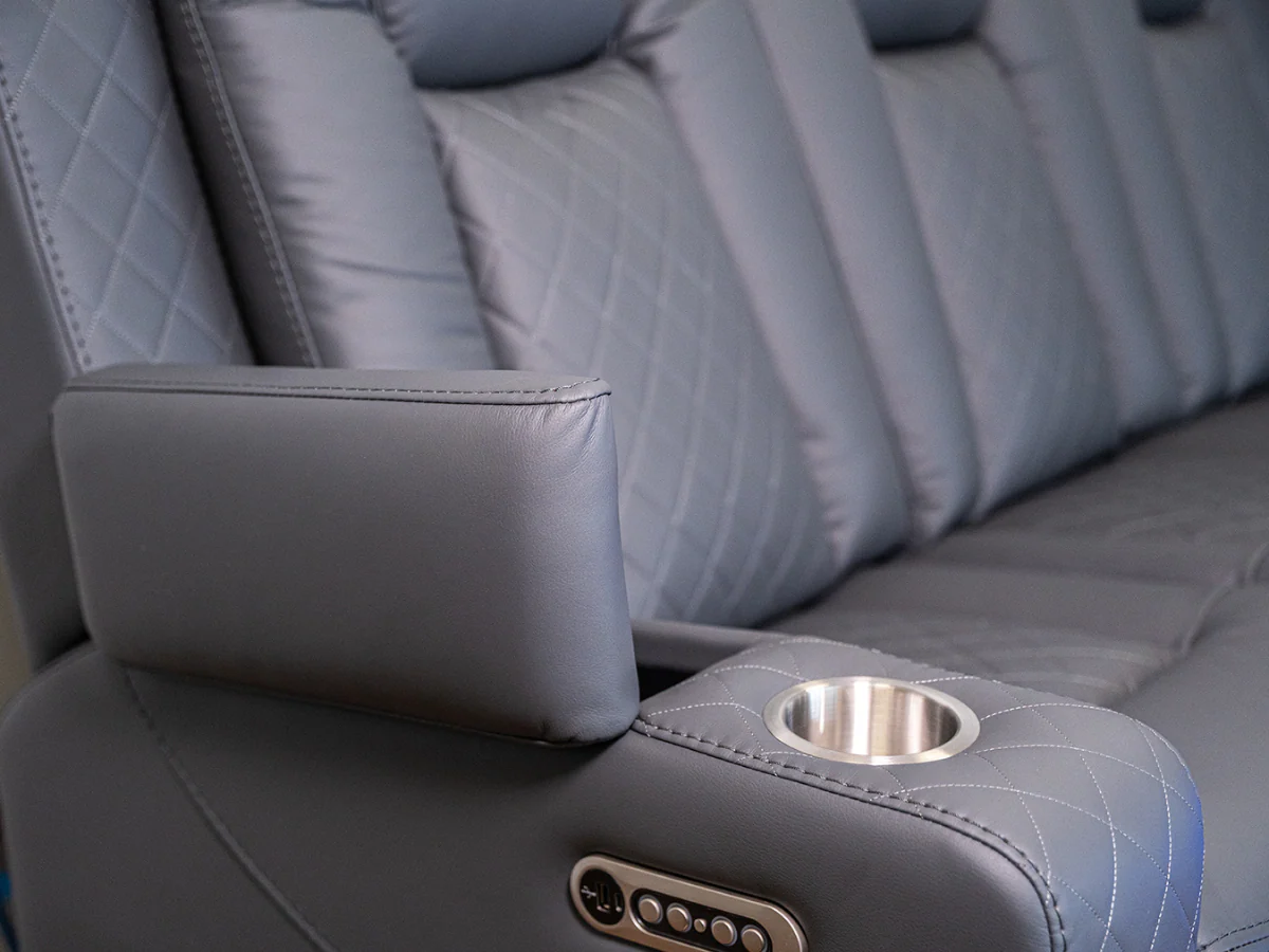 Sianna Corner Sofa Electric Recliner Aire Leather - Image 7