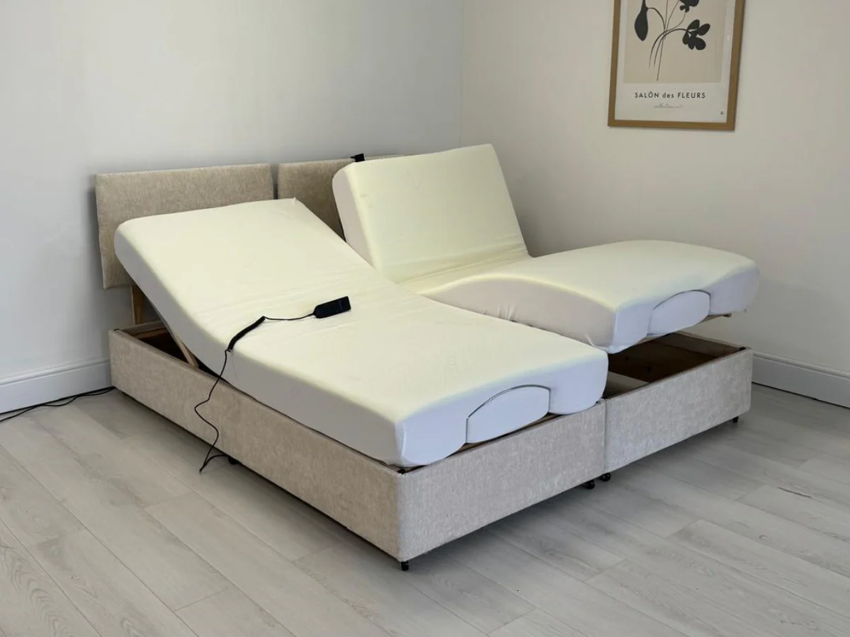 Sleepcomfort Heavy Duty Electric Adjustable Bed with Memory Mattress and Headboard User Weight up to 25 Stone - Image 3