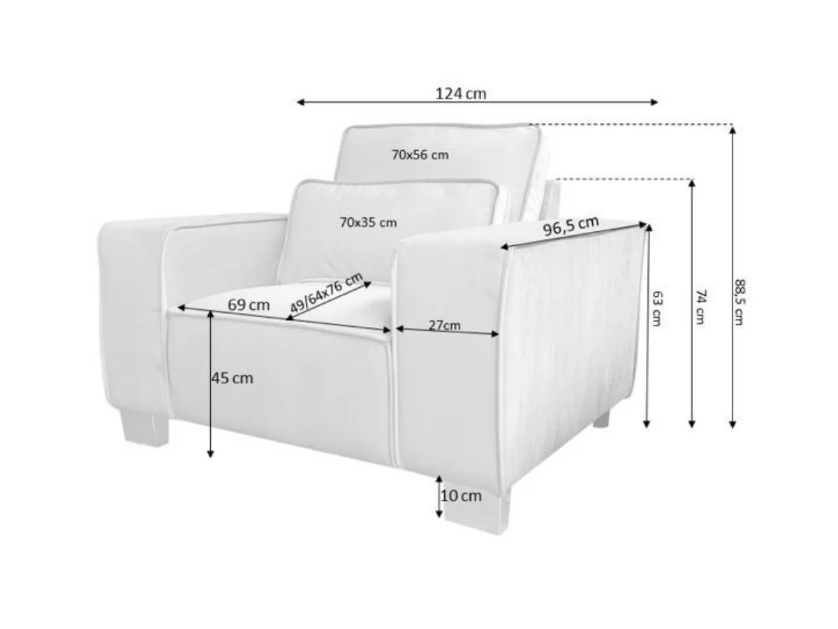 Sloane Armchair with Cushion Mink - Image 2
