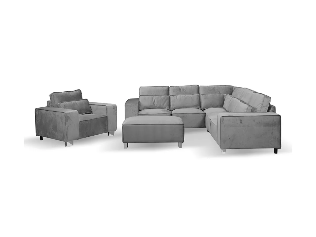 Sloane Corner Sofa Plush Velvet - Image 3