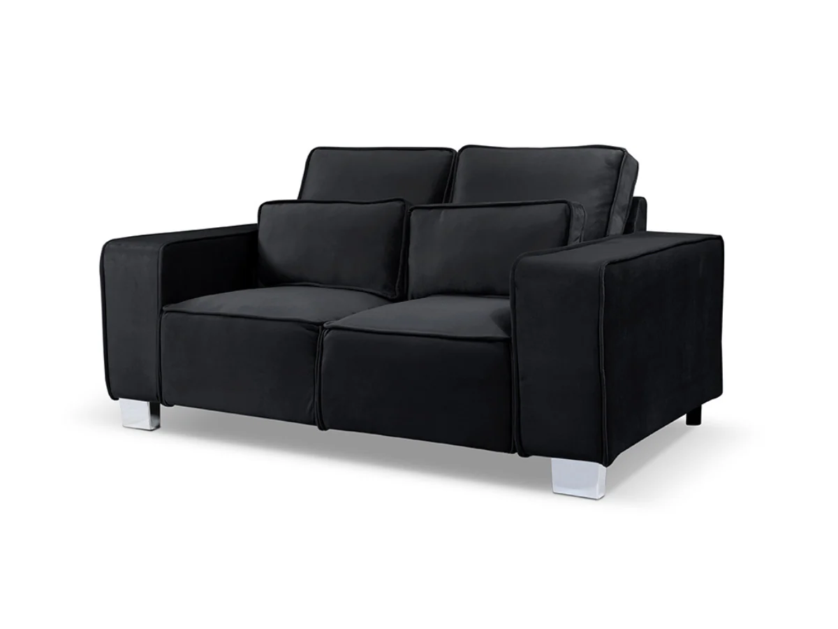 Sloane Black 2 Seater Sofa Velvet