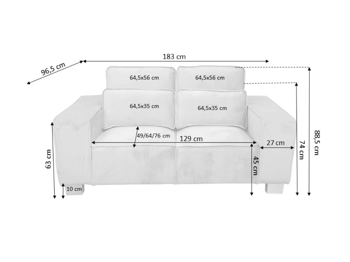 Sloane Luxury Large 3+2 Sofa Set Grey - Image 6